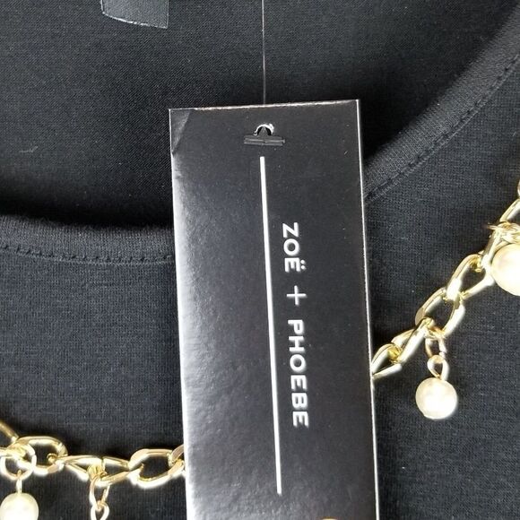 NWT. ZOE and PHOEBE Necklace Knit Top. Size S. - Picture 3 of 8